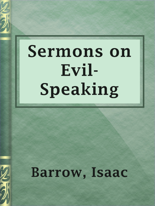 Title details for Sermons on Evil-Speaking by Isaac Barrow - Available